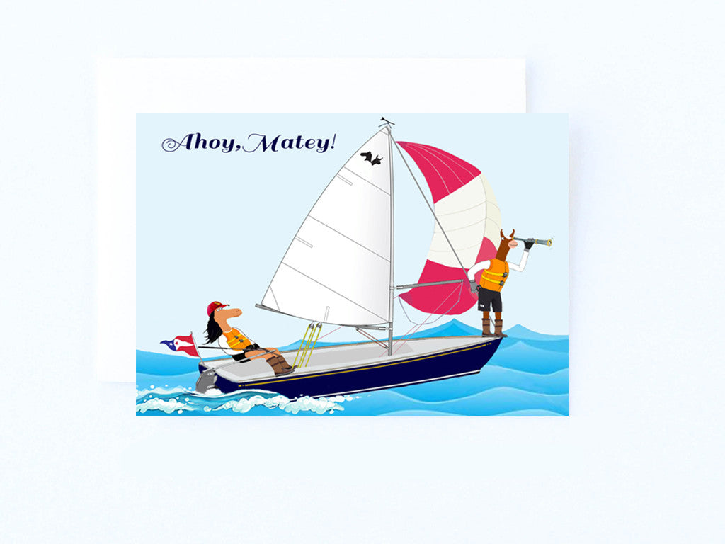 Ahoy Matey Sailing Card