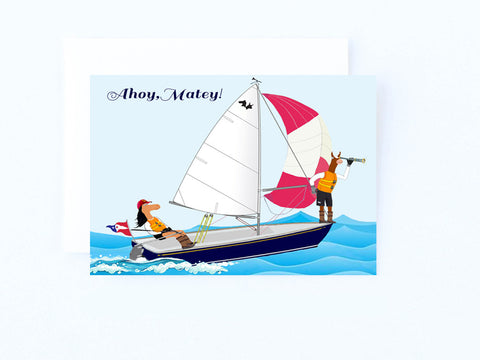 Ahoy Matey Sailing Card